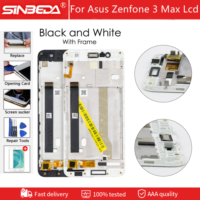 5.2 &교체 부품 ASUS Zenfone3 Max ZC520TL 디스플레이 X008d Lcd 스크린 프레임 디지타이저 어셈블리 터치 패널 유리